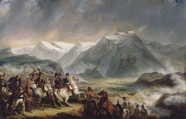 Les Scènes de chasse & de Guerre | Le général Bonaparte suivi de son état-major, à la bataille de Rivoli - XIXe